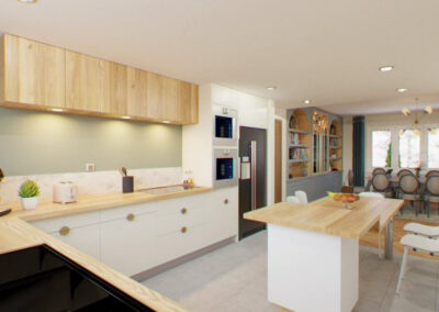 rendu photorealiste cuisine villa au touquet didier carouge