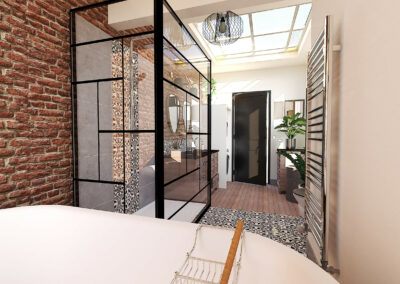 rendu photorealiste salle de bain douche d carouge