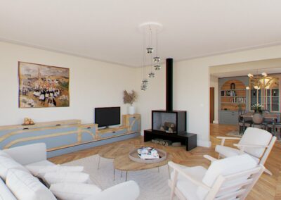 salon sejour villa familiale apres realisation