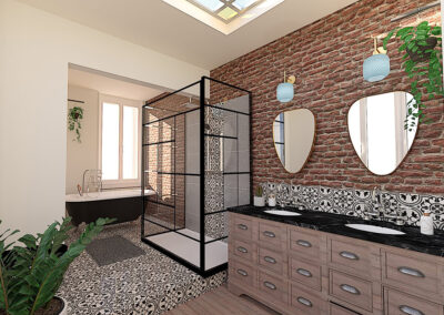 visualisation 3d salle de bain design