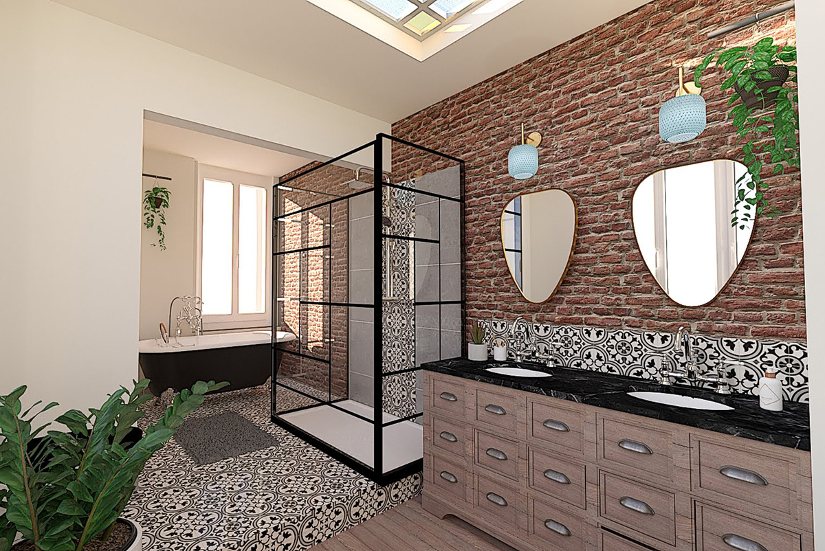 visualisation 3d salle de bain design